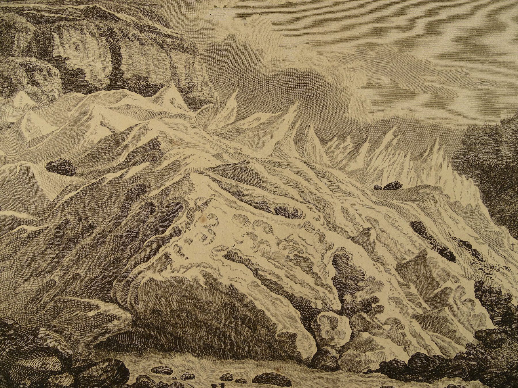 Incisioni: GRINDELWALDGLETSCHER, KUPFERSTICH 1788 – Usato da Grüningen venduto da Kartensammler 2