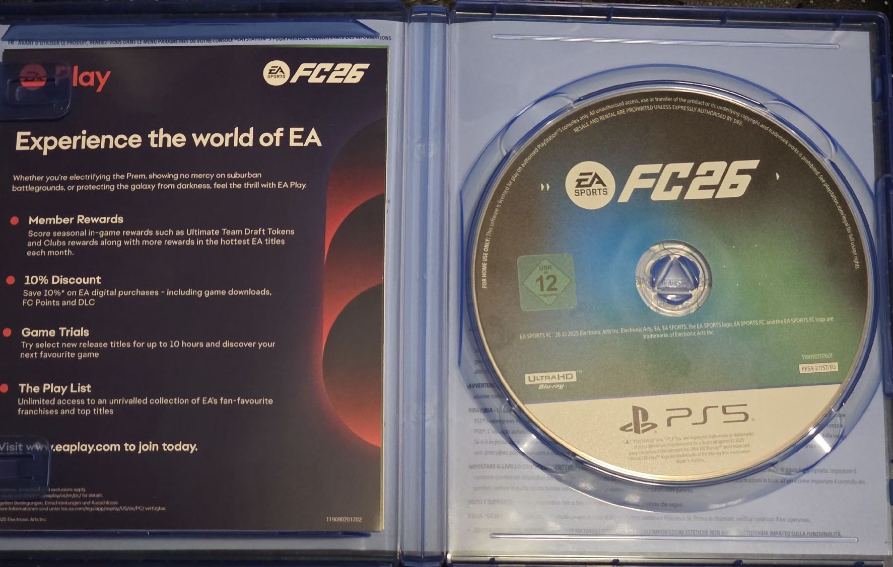 Sony Giochi: Ps5 FC26  – Nuovo (secondo la descrizione) da Basel venduto da Cod1987 1