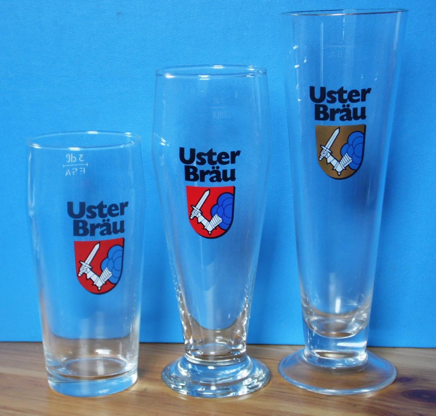 Bicchieri: 6 Biergläser Bier Brauerei Uster – Usato da Lichtensteig venduto da B-B-Bier 3