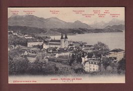 LUZERN - Hofkirche und Alpen - 1908