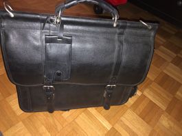 Ledertasche/ Aktentasche schwarz