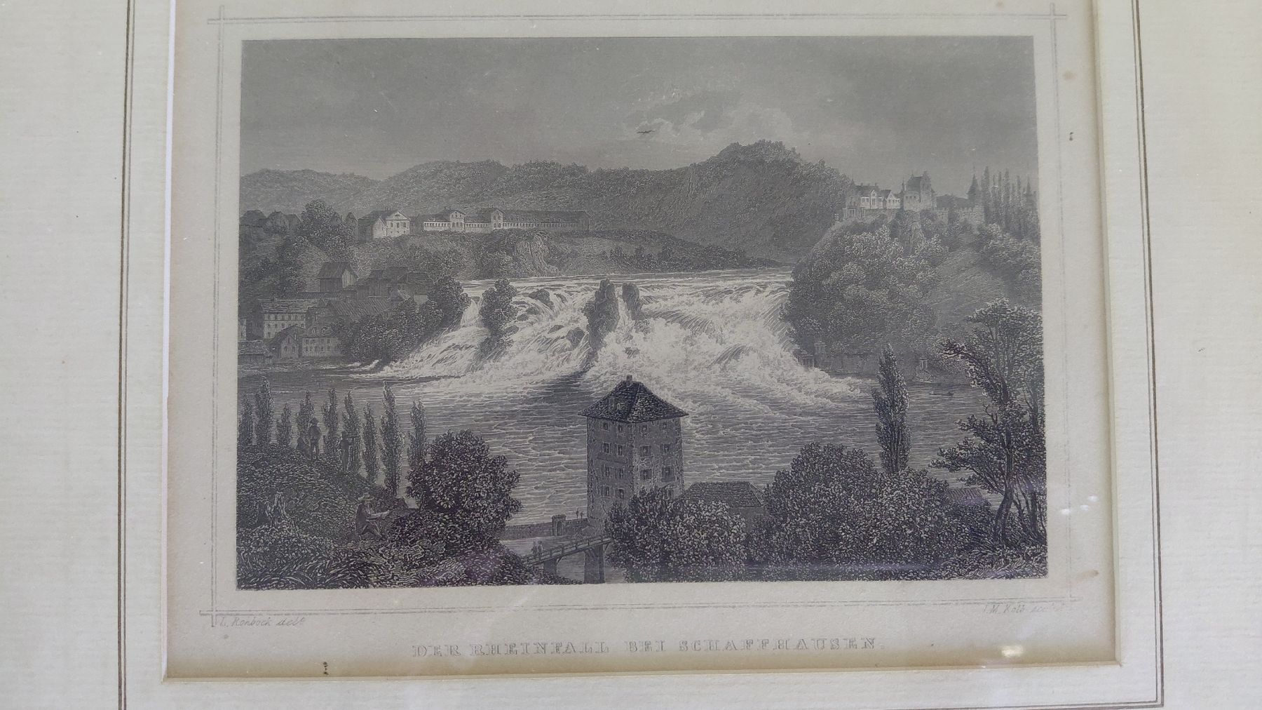 Incisioni: Antiker Stahlstich Rheinfall Schaffhausen – Usato da Pratval venduto da AdK 2