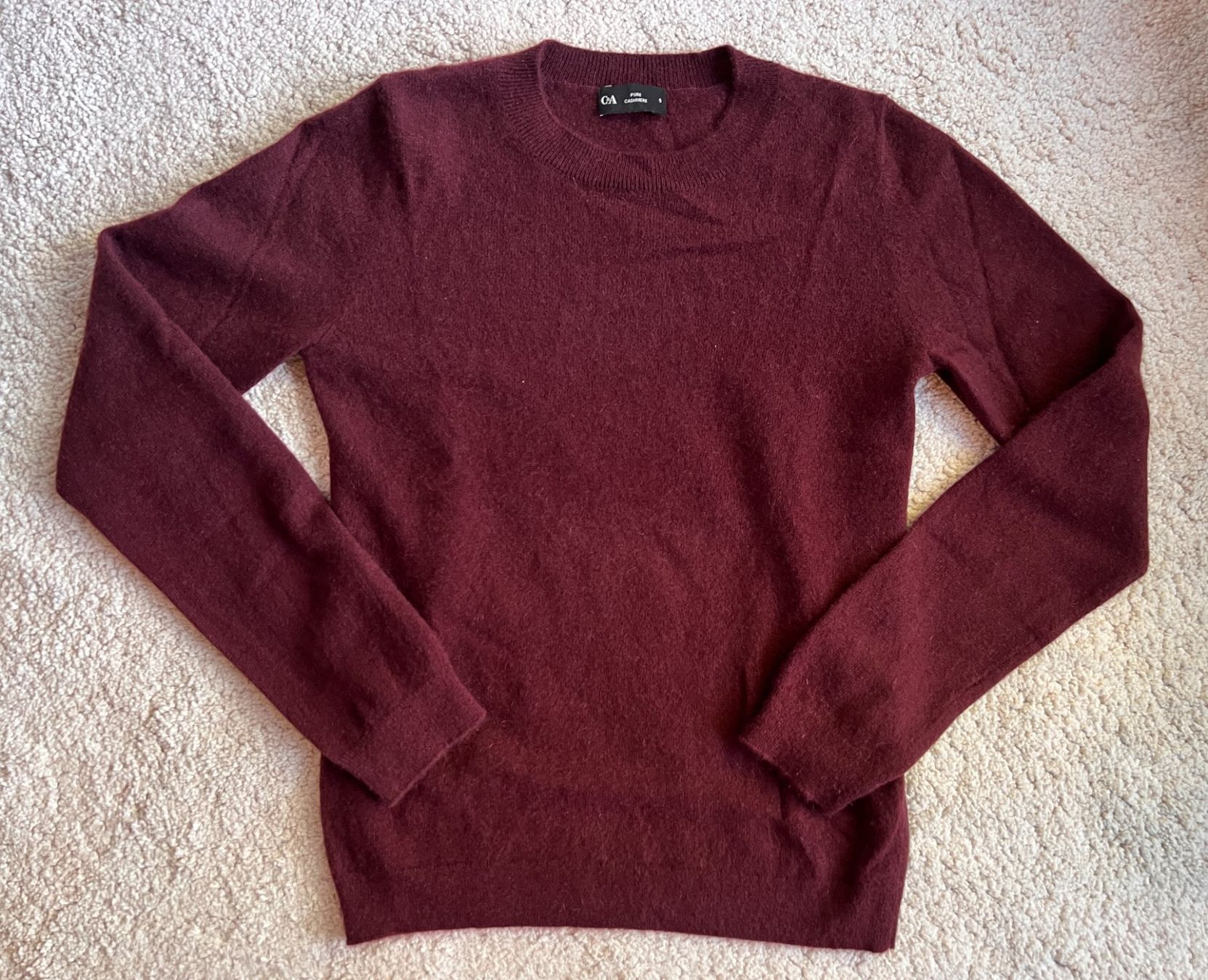 C&A Maglioni & Felpe: Pull 100% cachemire bordeaux C&A premium S – Nuovo (secondo la descrizione) da Granges (Veveyse) venduto da Hey-ya 1