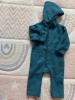 Disana Wollwalk Overall mit Kapuze petrol Gr 62/68 neu