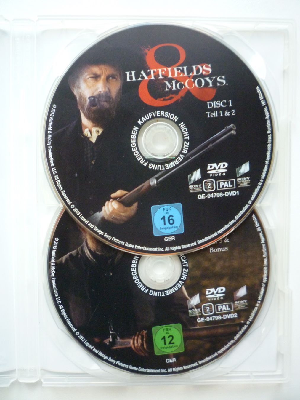 Tutti i DVDs: Hatfields & McCoys - Western mit Kevin Costner - 2 DVD – Usato da Münchenstein venduto da antares09 2