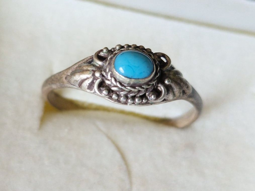 Anelli: Ring Silber Türkis – Usato da Mörschwil venduto da wunderkiste44 3
