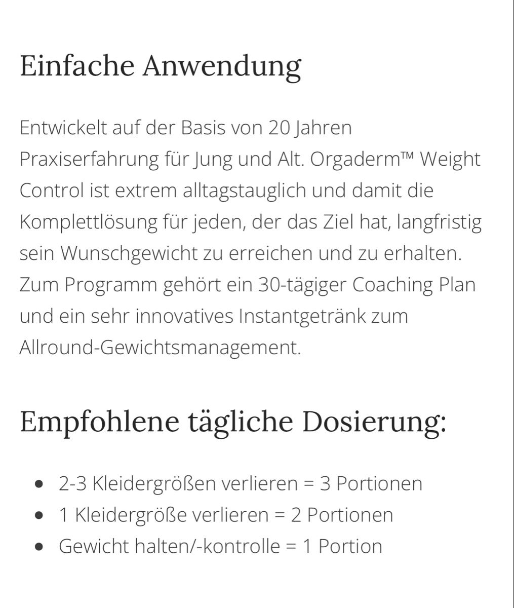 Cibi & Specialità: Orgaderm Weight Control - Natürlich zum Wunschgewicht! – Nuovo e nell'imballaggio originale da Brunnen venduto da Skyline89 2