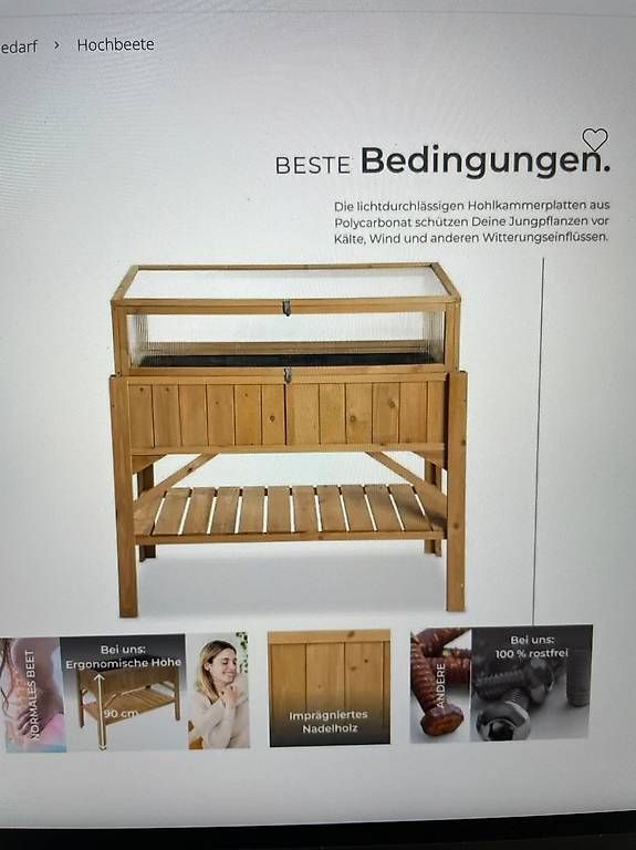 Articoli in legno: Hochbeet mit Ablage und Frühbeetaufsatz – Nuovo (secondo la descrizione) da Wil SG venduto da Fasciatus09 1