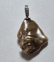 Anhänger, Barockperle und Zirkonia, 925 Silber 💕
