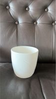 Blumentopf weiss matt Streifen Design guter Zustand