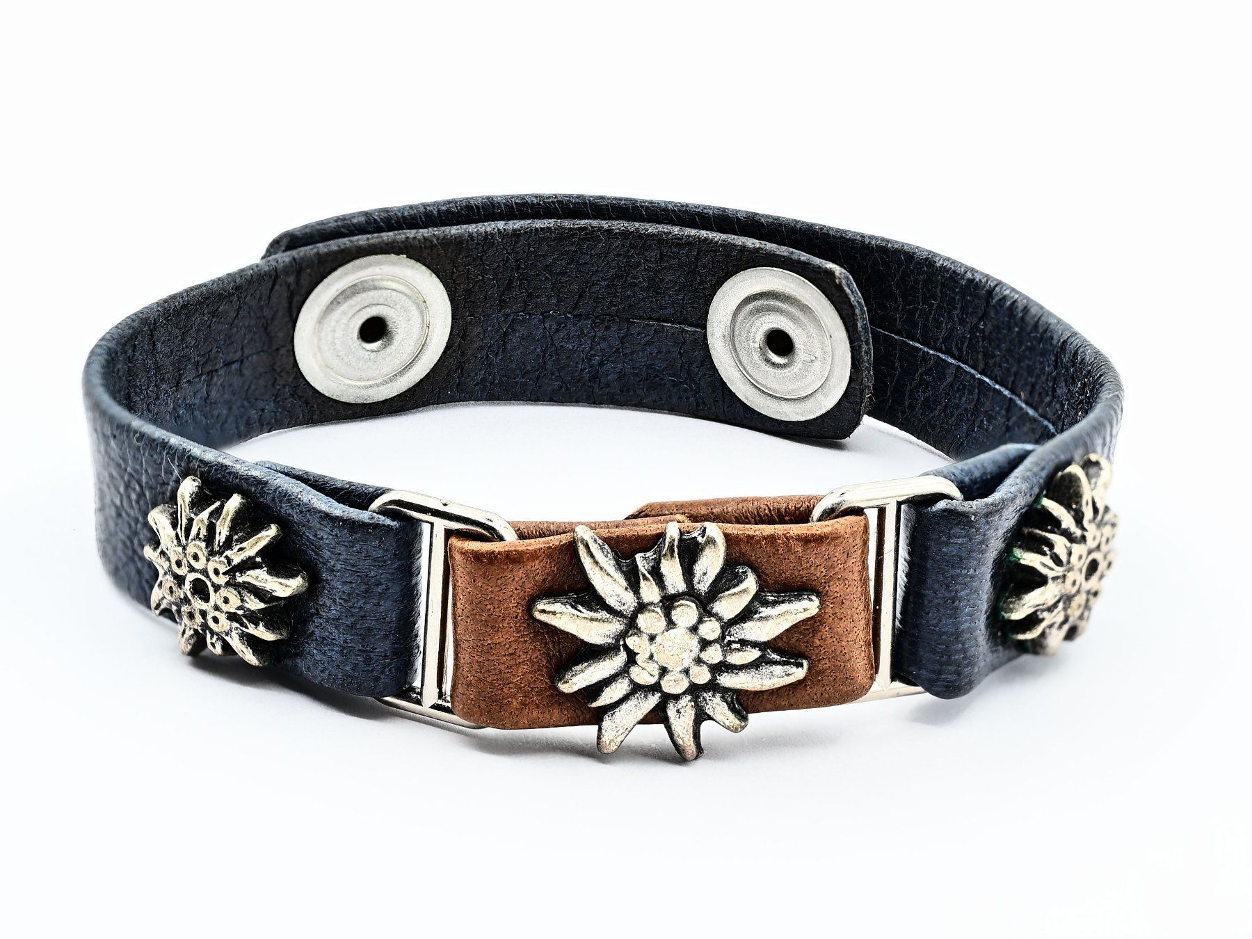 Bracelets: Armband Leder mit Edelweiss Motiven – D'occasion à Dürnten par puumies 2