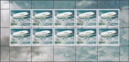2004: Nr.1121, ZEPPELIN (Kleinbogen) mit Ersttags-Stempel