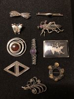 Schmuck Konvolut Broschen Silber diverses
