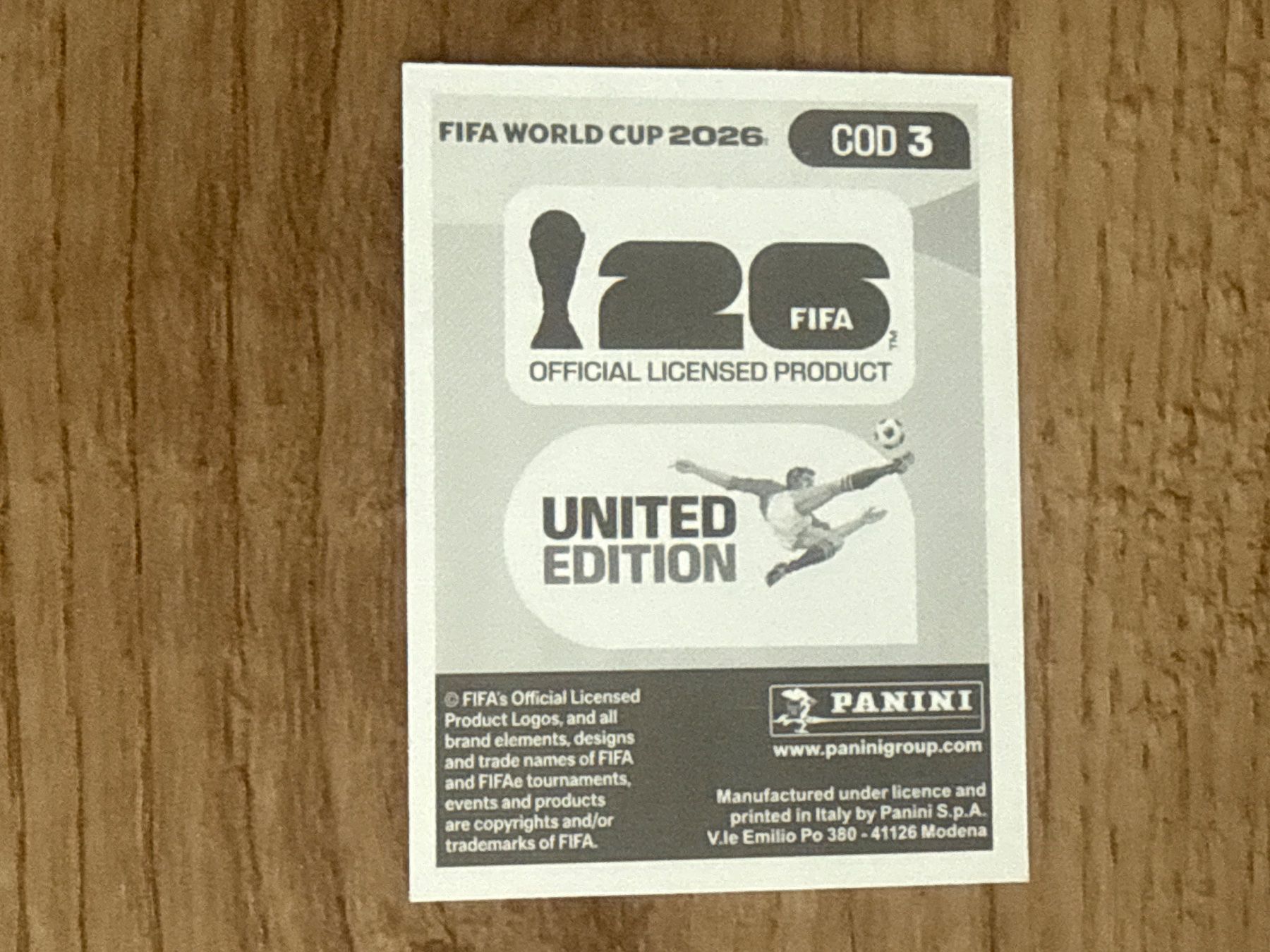 Panini Carte collezionabili: Panini FIFA World Cup 2026 Sticker Aaron Wan-Bissaka COD3 – Usato da Glattbrugg venduto da Schweigmatt 1