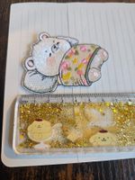 Aufnäher schlafender Teddybär (leicht glänzend)
