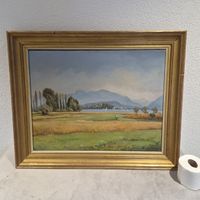 Ölgemälde K. Böhler Landschaftsbild mit Rahmen 