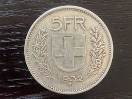 1 x 5 Franken Schweiz 1932 – zirkuliert