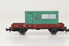 Flachwagen mit Container Roco Spur N ohne OVP