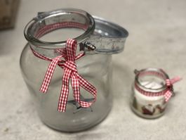 Weihnachts-Windlichtset mit Kerze, Winter-Dekoration 🕯️