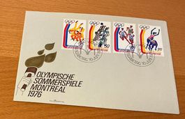 FDC Liechtenstein Satz Olympia 1976