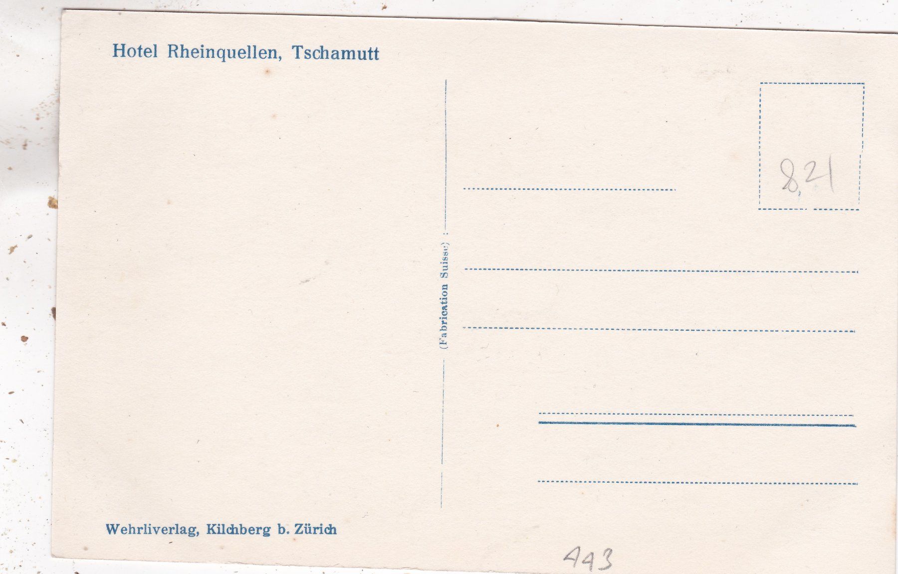 Cartes postales: Dorf Tschamutt – D'occasion à Herisau par Lisegrat2008 1