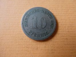 Dt. Reich 1876 F, 10 Pfennig