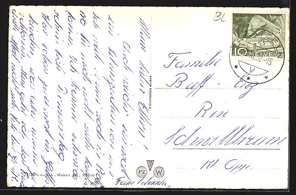 Cartoline postali: Pratteln, Gesamtansicht aus der Vogelper – Usato da Berlin venduto da bartko-reher 1
