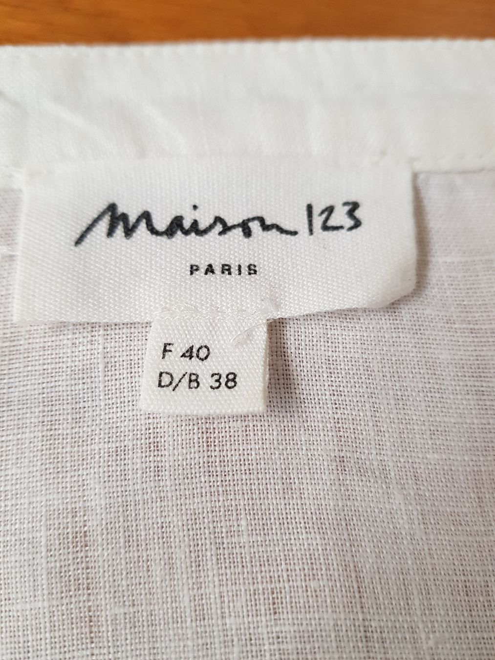 Maison 123 Camicette: Blouse blanche lin Maison 123 Taille 38 – Usato da Veyrier venduto da sosozizou 1