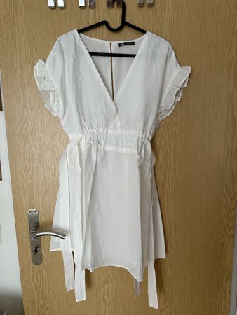 Dress Kleid Zara S white ties 