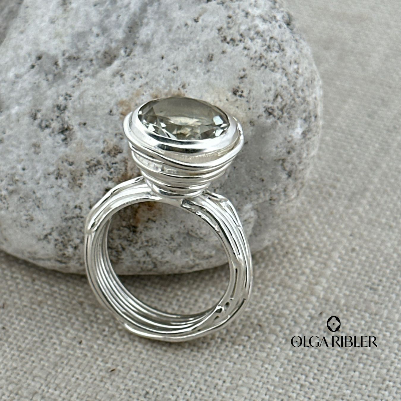 Olga Ribler Ringe: Spaghetti grüner Amethyste Ring Silber Grösse 55 – Neu (gemäss Beschreibung) aus Luzern von Schmuckoutlet 5