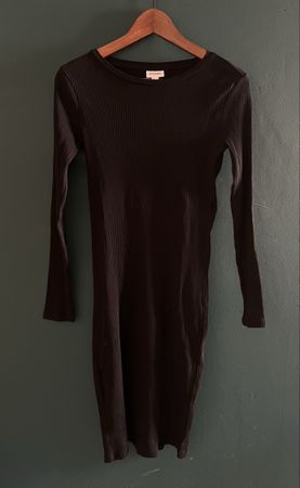 VERO MODA A-Linie schwarzer Langarm-Kleid