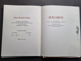 ZOLLIKON EINIGE LITHOGRAPHIEN ORIGINAL SIGNIERT BUCH