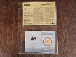 Silbermünze Bermuda 1 Dollar WWF 1986
