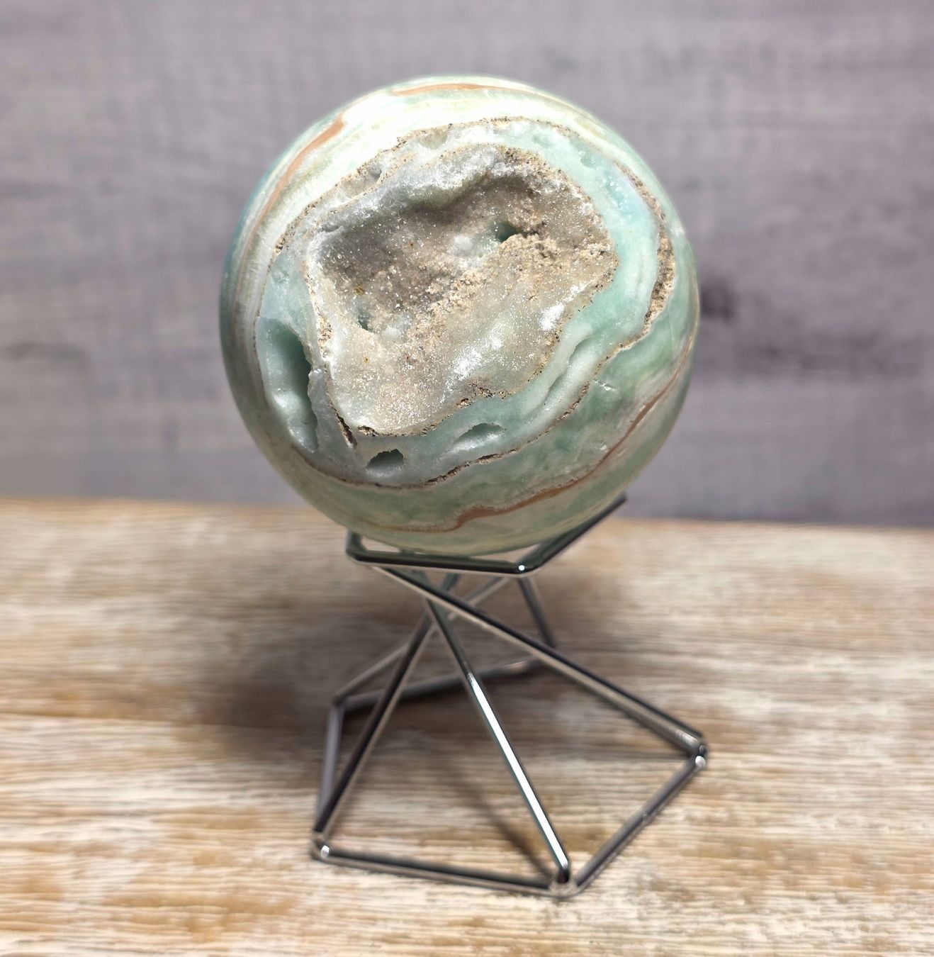 Minerali & Pietre curative: Hemimorphit Kugel 59mm 275g – Nuovo e nell'imballaggio originale da Matzingen venduto da Shay_Crystalz 1