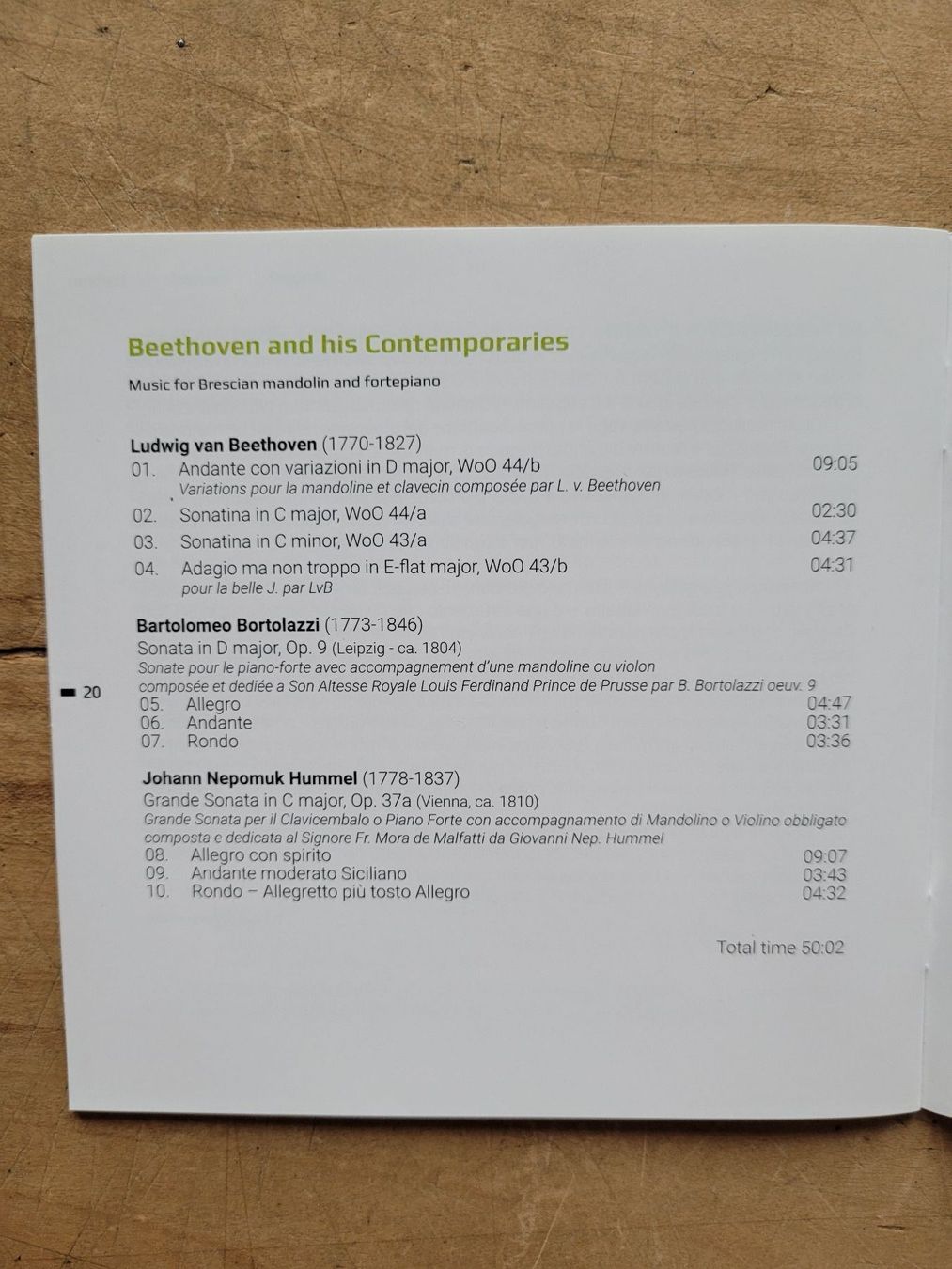 CD: CD - Beethoven and his Contemporaries – Usato da Zürich venduto da Engiadinabassa 6