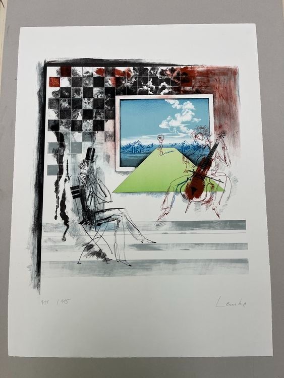 Grafica & Litografie: HORST LEMKE LITHOGRAPHIE SIGNIERT NUMMERIERT – Usato da Gersau venduto da grafik-kunst 5