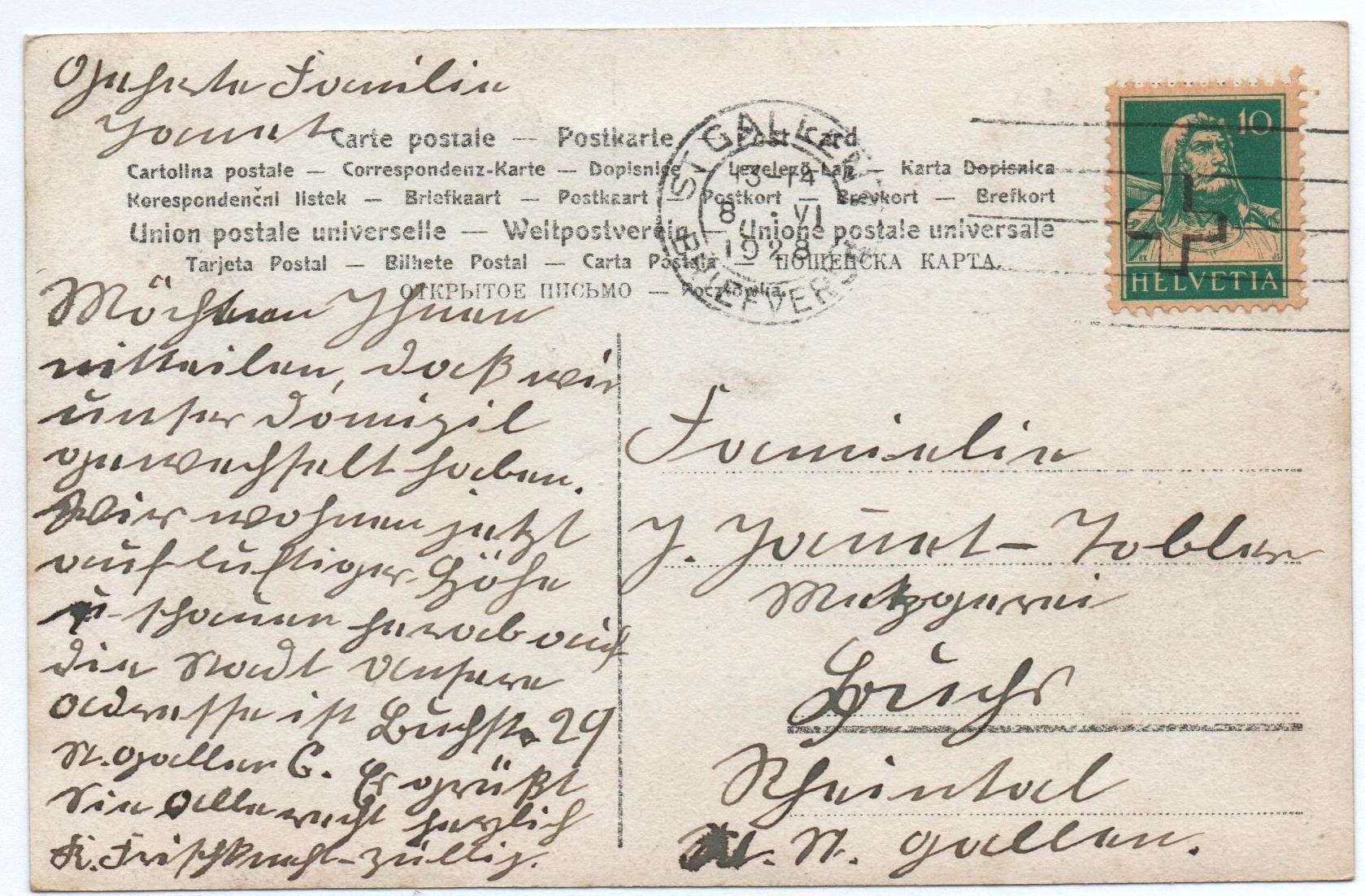 Cartes postales: ST. GALLEN Bitzi – D'occasion à Jona par philajona 1
