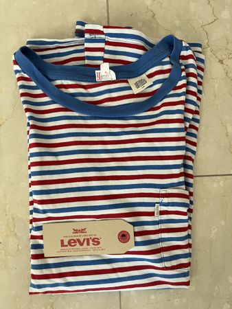 Levi's T-Shirt damen gestreift rot-blau gestreift  Gr. L