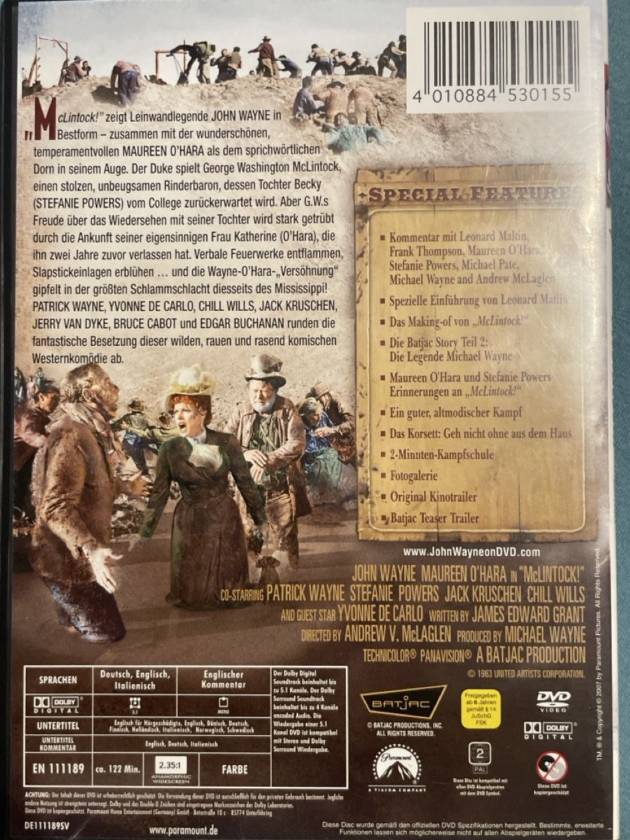 Tous les DVDs: McLintock (1963)   John Wayne – D'occasion à Waldenburg par Mimily33 1