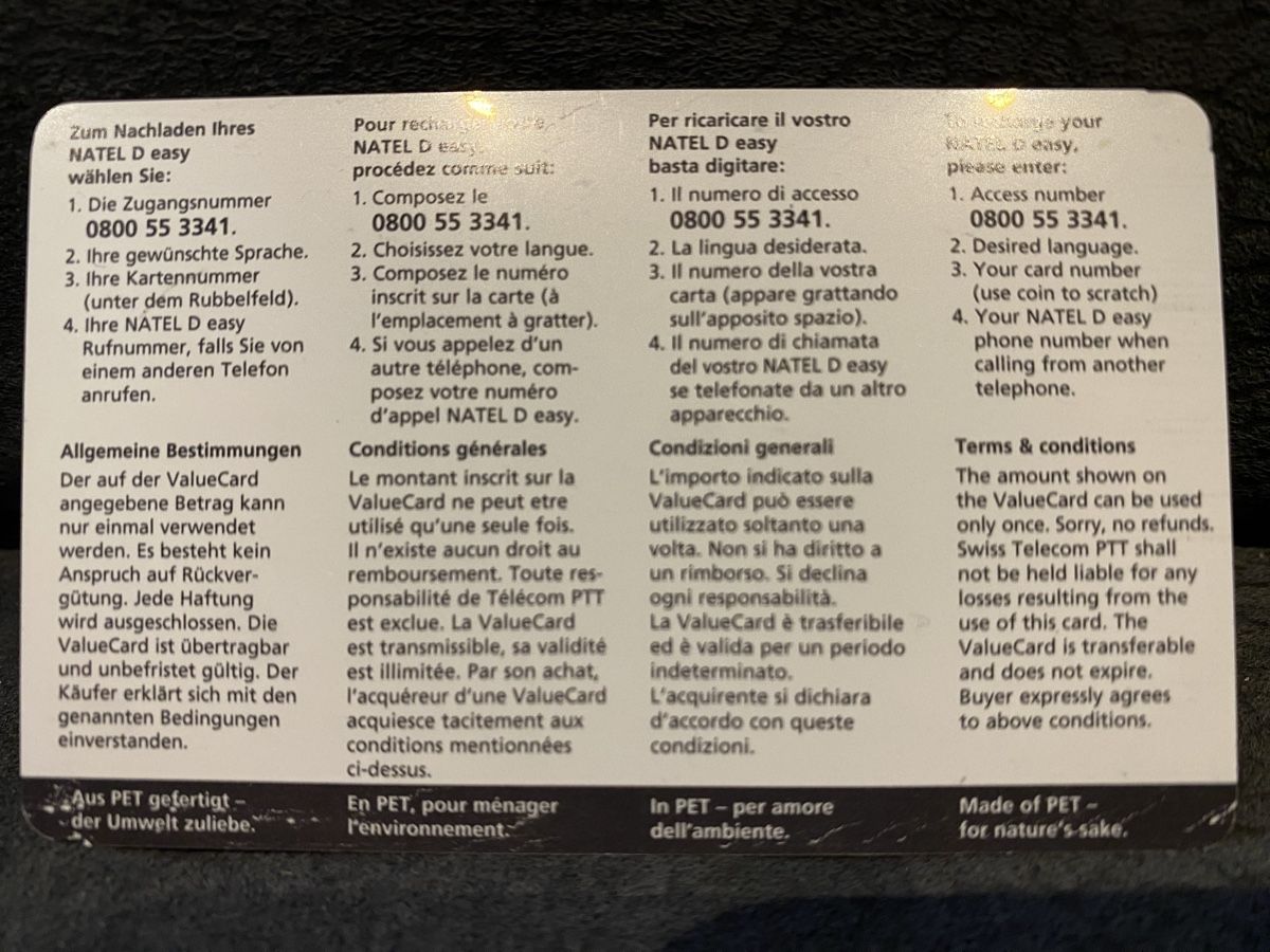 Cartes de téléphone: Carte – D'occasion à Lausanne par babacard10 1