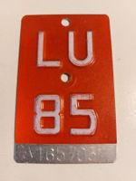 Velonummer LU 85 plaque Velo