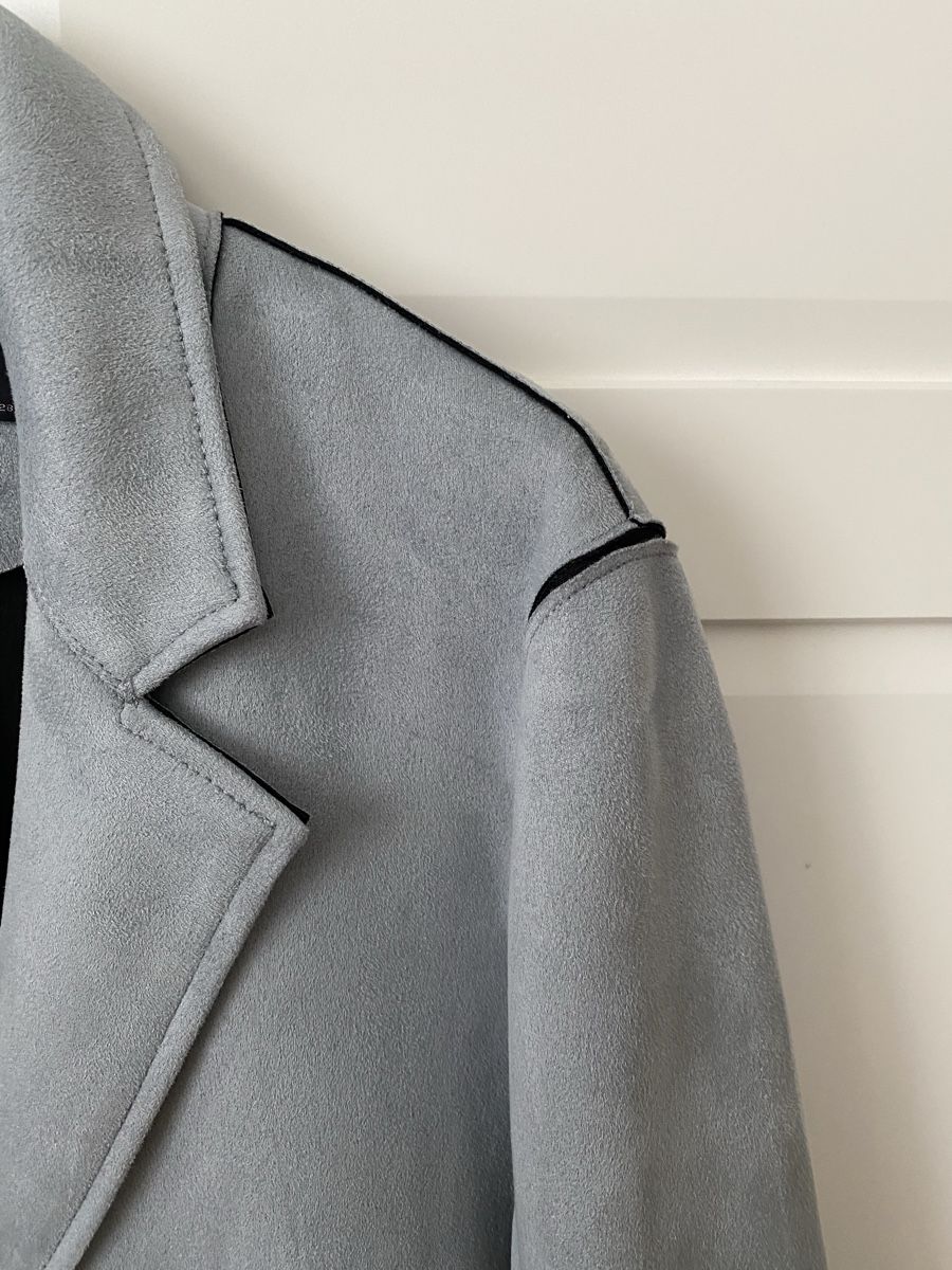 Zara Cappotti: Neu - zara Mantel, große M, blaugrau – Nuovo (secondo la descrizione) da Zürich venduto da ZuriShrek 4