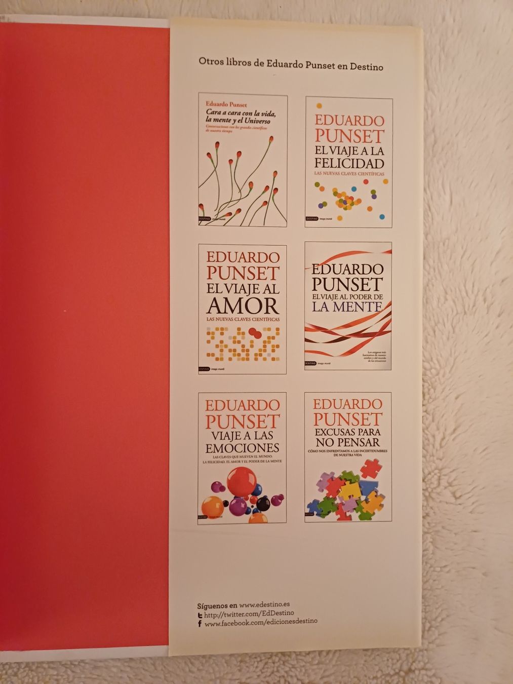 Libri: Buch - Eduardo Punset -"Viaje al Optimismo"- in Spanisch – Usato da Würenlos venduto da JRP_71 9