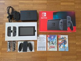 Nintendo Switch 1 mit Zubehör in OVP und 2 Games