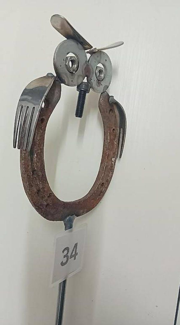 Tutte le decorazioni: Uhu / Eule Gartenstecker Rostdeko Hufeisen selbstgemacht – Nuovo e nell'imballaggio originale da Salez venduto da Robe12 1