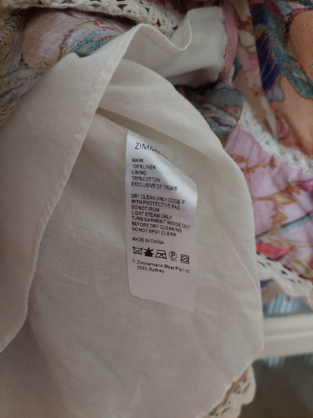 Zimmermann Vestiti: Zimmermann Kleid, Gr. 2/M, Leinen und Baumwolle – Usato da Genève venduto da latestthought 4