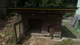 Holz Hühnerhaus mit Dach und Fenstern gebraucht