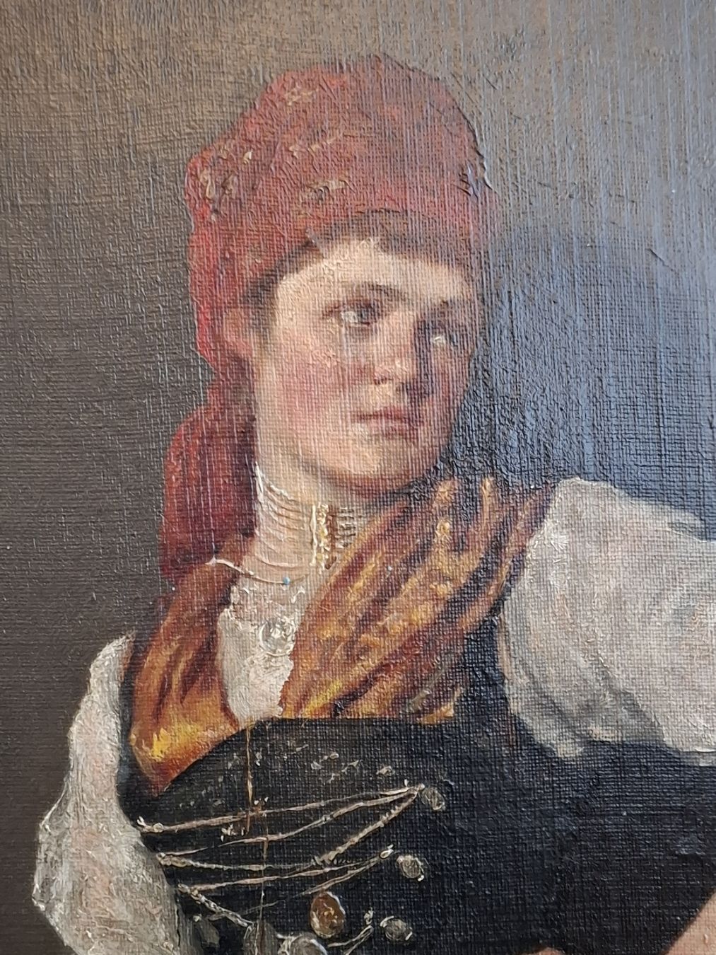 Gemälde: Frank Buchser? Grosses Gemälde um 1880 signiert F.B. – Gebraucht aus Zürich von Rousseau11 4