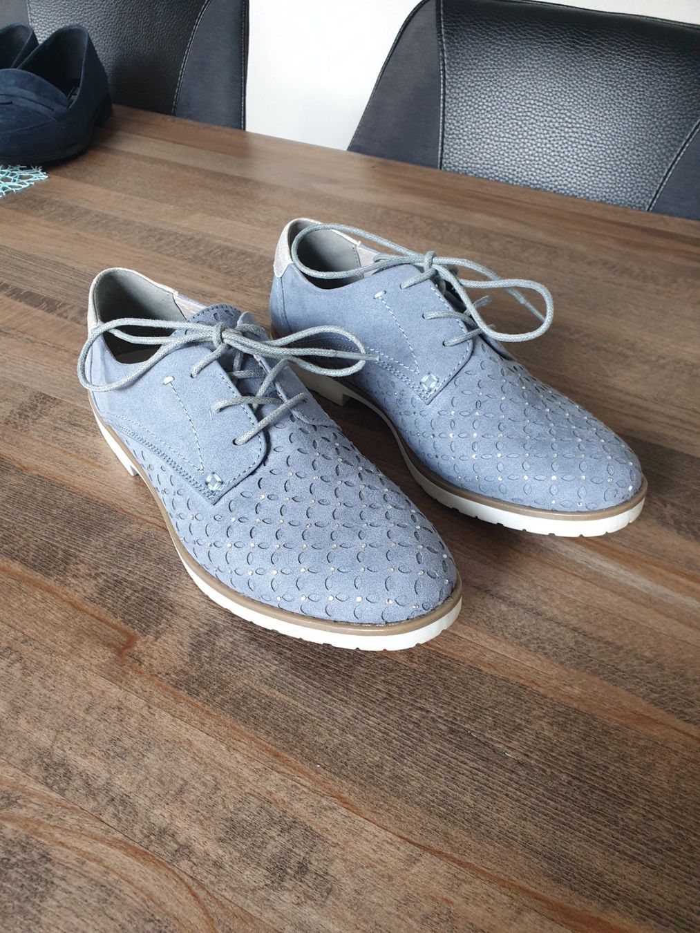 Scarpe da donna: Halbschuh Merry Scott Gr. 38, hellblau/jeansblau – Usato da Trimbach venduto da gregula