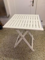 Klapptisch weiss Holz quadratisch 50x50cm gebrauchter Zustan